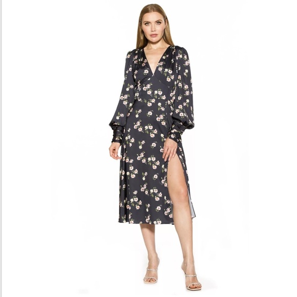 ALEXIA ADMOR Elysa Bishop Sleeve Fit & Flare Midi Dress Size 6 - Picture 10 of 11